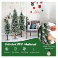 Set of 3 Prelit Christmas Tree, Pencil Artificial Christmas Tree 3Ft