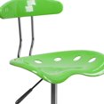 thumbnail image 3 of Vibrant Apple Green and Chrome Swivel Task Chair with Tractor Seat, 3 of 9