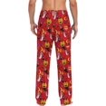 thumbnail image 2 of Top-kevin Halloween Pattern Red Pajama Pants for Men Men's Pajama Pants Mens Pajama Bottoms with Drawstring, 2 of 7