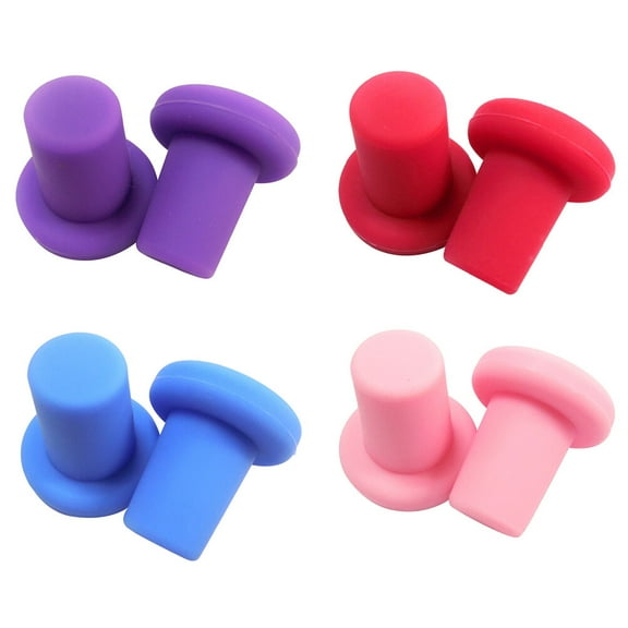 Moluckfu Beverage Sealer 4Pcs Silicone Bottle Stoppers For Glass Bottles And Bar Use