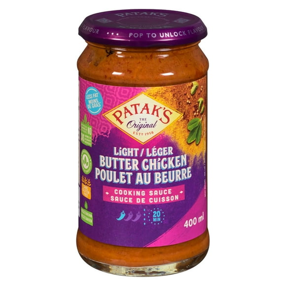 Sauce de cuisson Patak's pour poulet au beurre léger 400 ml