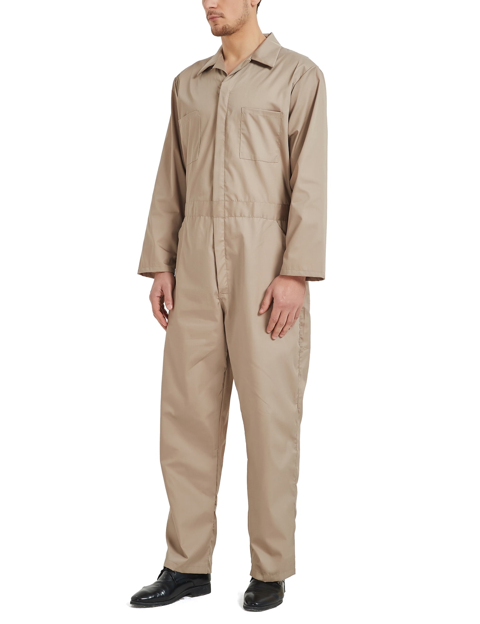 TopTie Mens Short-Sleeve Work Coverall Light Weight with Elastic Waist 