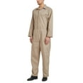 thumbnail image 4 of TOPTIE Men's Long Sleeve Coverall, Snap and Zip-Front Coverall-Khaki-XL, 4 of 6