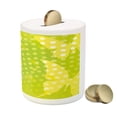 thumbnail image 3 of Digital Piggy Bank, Modern Design with Butterfly Shapes and Polka Dots Nature Print, Ceramic Coin Bank Money Box for Cash Saving, 3.6" X 3.2", Pale Green Yellow, by Ambesonne, 3 of 4