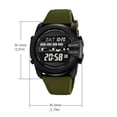 thumbnail image 3 of Digital Outdoor Sports Watch with Shockproof Waterproof Design, Luminous Display, Alarm, Stopwatch, and Adjustable Silicone Strap for Unisex Casual Use, 3 of 9