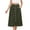 Army Green, variant on Hvyesh Midi Skirts for Women Casual High Elastic Waist Button Pleated Skirts A Line Midi Skirt with Pockets
