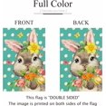 thumbnail image 4 of Easter Bunny House Flag 28x40Inch Burlap Double Sided Polka Dot Spring Easter Rabbit with Tulips Flowers and Carrots Flags Spring Summer Farmhouse Seasonal Outdoor Flag, 4 of 6
