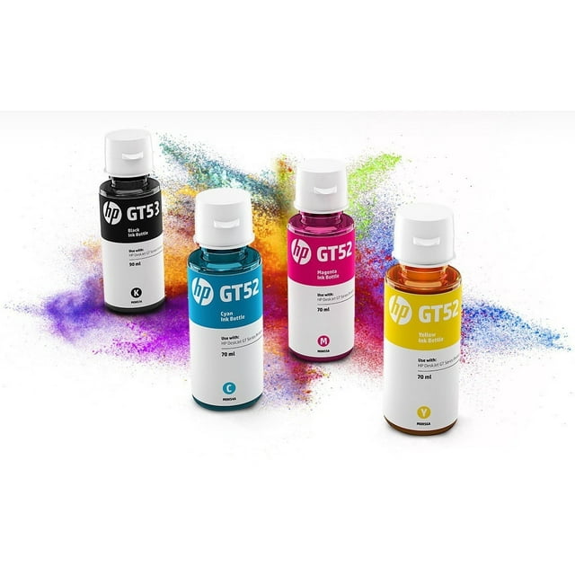 Kit de 4 Tintas HP GT53 Negra + GT52 Cyan Magenta Amarillo HP 1VV22AL M0H56AL M0H54AL M0H55AL