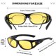 thumbnail image 5 of Gafas de visi&#2013265923n nocturna DUCO para conducir al anochecer en d&#2013265933as lluviosos, antideslumbrantes, se ajustan sobre gafas envolventes, polarizadas UV400, 5 of 6