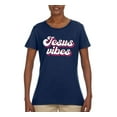 thumbnail image 2 of Wild Bobby Jesus Vibes Inspirational/Christian Women Graphic Tee, Navy, Medium, 2 of 6