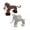B, variant on PrimeGo Plush Dog Chew Toy Squeaky Linen Stuffed Animals Interactive Puppy Teething Toy for Small And Medium Dogs Teeth Cleaning