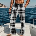 thumbnail image 2 of Txeol Mens Plaid Pajama Pants Lightweight Soft Pj Bottoms with Pockets Christmas Flannel Sleepwear Lounge Clothing,Black,L, 2 of 7