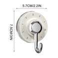 thumbnail image 2 of Suction Cup Hooks for Shower Waterproof Hooks for Hanging Heavy Duty Wall Hooks Towel Hooks for Bathrooms Non Perforated Rotating Suction Cup Hook for Shower Caddy,Robe & Towel, 2 of 7