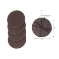 thumbnail image 3 of Maison Concepts 4PC Round Genuine Leather Coasters Cherry (Cherry) 5" X 5" X 1", 3 of 4