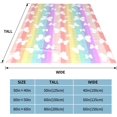 thumbnail image 4 of Butterflies On Rainbow Stripes Printed Flannel Blanket , Fleece Throw Blanket Super Soft Thicken Blanket , Fuzzy Warm Cozy Plush Microfiber Blankets for Bed Couch Sofa and All Season 80"x60", 4 of 6