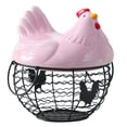 thumbnail image 2 of Sunjoy Tech Egg Storage Basket with Handle Large Capacity Rustproof Corrosion Resistant Hollow-out Design Egg Collecting Basket, 2 of 8
