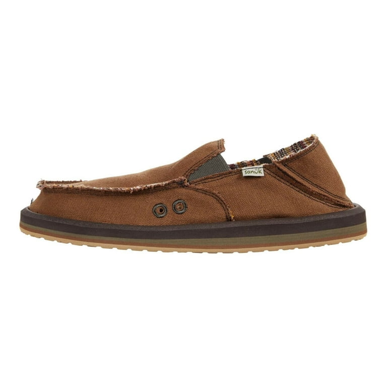 Sanuk Men\'s Vagabond ST Hemp Slip On Casual Loafer Brown Size 11 Sanuk Vagabond ST Hemp Brown Slip Ons | Zumiez main image 2