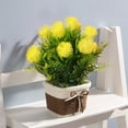 thumbnail image 1 of Fiudx Decoraciones Del Hogar Para Sala De Estar. Estilo De Paisaje Rural Flor Artificial En Maceta Adornos De Escritorio Girasol Rosa Lavanda Flor De Plástico Hoja De Eucalipto Planta Verde Falsa Dec, 1 of 7