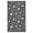 Black/White, variant on Floral Outdoor Area Rug UV Resistant Plastic Straw Portable Reversible Camping Carpet Waterproof Throw Mat for Patio Decor Balcony Picnic