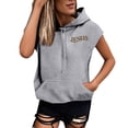 thumbnail image 2 of Women Going Out Tank Tops Jesus Letter Print Sleeveless Shirts Summer Hooded Loose Fit Tees, 2 of 6