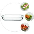 thumbnail image 5 of GAXIRE White Rectangular Microwave Grill Plate 1.0L Thickened Tempered Glass for Kitchen and Home Use, 5 of 6