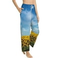 thumbnail image 2 of Daiia Blooming Sunflower Field Women's Sleep Pant with Pockets and Drawstring,Pajama Pants-Large, 2 of 9