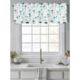 thumbnail image 2 of Thanksgiving Fall Valances for Windows Retro Watercolor Green Mushrooms Kitchen Valance Curtain Rod Pocket Small Curtains for Cafe Bathroom Laundry Basement 54" x 18", 2 of 8