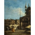 thumbnail image 2 of Francesco Guardi 15x18 Gold Ornate Wood Frame and Double Matted Museum Art Print Titled - View of Place Saint-Marc, in Venice (1760), 2 of 4