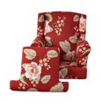 thumbnail image 1 of Polyester Wingback Chair Cover Sofa Cover Armchair Slipcovers Dining Chair Cover Red, 1 of 5