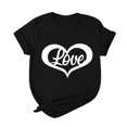 thumbnail image 1 of Camisas casuales de manga corta para mujer Tops Blusa con cuello en O con estampado del día de San Valentín Fridja  gope1027, 1 of 3