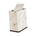 thumbnail image 2 of Cubo de basura para baño, cesto de basura, cubo de almacenamiento con tapa a presión, de basura estrecho para restaurante, guardería, hogar Blanco, 2 of 7