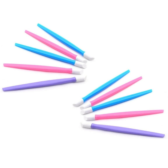 10PC Reusable Orange Wood Cuticle Sticks | Gentle Manicure & Pedicure Tools for Nail Care (9.7cm, Random Colors)