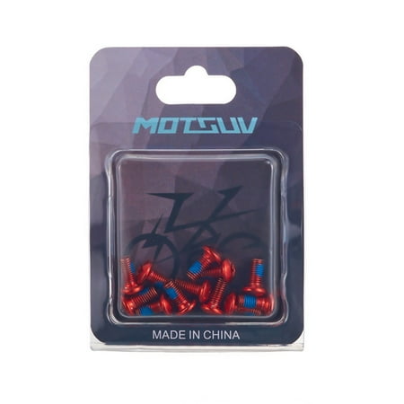 

Splihome 12Pc Mtb Bike Bicycle Disc Brake Rotor Torx T25 Screw M5X10Mm Bolts -Shimano Red