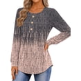 thumbnail image 3 of Fantaslook Plus Size Womens Tops Dressy Casual Button Pleated Blouses Long Sleeve Shirts Fall Fashion Tunic Tops, 3 of 7