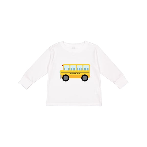 Inktastic School Bus Boys or Girls Long Sleeve Toddler T-Shirt