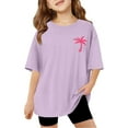 thumbnail image 5 of Tiijoy Girls Short Sleeve Graphic Tshirt Breathable Stretch Soft T-Shirt, Sizes 9-10, 5 of 5