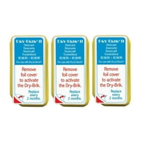 Dry-BrikÂ® II Desiccant Blocks - 3 Blocks (1 Pack of 3 Blocks)| Replacement Moisture Absorbing Block for the Global II and Zephyr by Dry & Store | Hearing Device Dehumidifiers