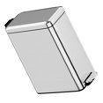 thumbnail image 3 of Trash Can Silver 1Set 9.82X5.50X14.66in Stainless Steel, 3 of 9