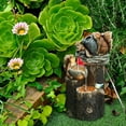 thumbnail image 6 of Elainilye Squirrel Faucet Ornament with Lights, Waterproof Outdoor Garden Decor for Patio Balcony, Resin Animal Statue Landscaping Decoration (Standard), 6 of 7