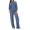 Dark Blue, variant on Szluipve Womenβs Striped Trim Tracksuit 2 Piece Outfits Crew Neck Long Sleeve Sweatshirt & Split Hem Drawstring Wide Leg Pants Casual Loungewear Set Navy L