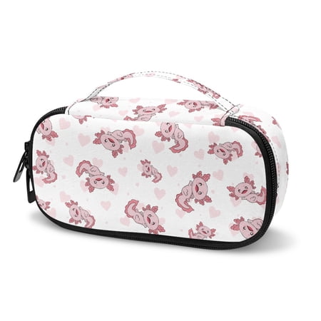 Jiueut Heart Axolotl Insulin Storage Bag Diabetic Care Organizers & Travel Kits Traveling Bag for Medicine Insulin Storage Bags with Zipper Insulin Bags for Women