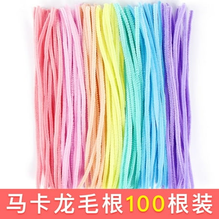 Gratier Pipe Cleaners Chenille Stem - 100pcs Multicolor Twisted Sticks - Fluffy Pipeline Sticks - Pipe Cleaner Crafts - For Creative Projects DIY Craft