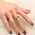 thumbnail image 2 of UIONEN 925 Sterling Silver Rings Women Blue Cubic Zirconia Rings Gold Plated Size 9, 2 of 3