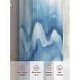 thumbnail image 6 of Abstract Mountain Sheer Curtains 54 Inches Long 2 Panels Gradient Blue Watercolor Impressionist Light Filtering Semi Sheer Window Curtains Drapes for Bedroom Living Room 52"x54", 6 of 7