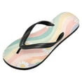 thumbnail image 2 of Unisex Comfort Flip Flops Summer Thong Sandals Non Slip Soles Flip Flop for Beach, Pool, and Daily Wear Pastel Rainbow Colors Pattern XL, 2 of 8