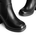thumbnail image 3 of DREAM PAIRS Women's Knee-High Square Toe Gogo Boots with Chunky Block Heel, Platform, and Side Zipper, 3 of 8