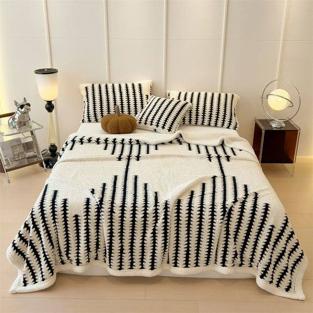 Manta de forro polar suave | Manta mullida para sofá y cama | Manta cálida y acogedora para adultos | Manta grande de 200x150 cm para el hogar, la oficina y los viajes