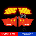 thumbnail image 4 of Pegatina creativa para carrocería de coche, fuerte reflejo, bandera roja de cinco estrellas, calcomanía 3D impermeable para protección de guardabarros, pegatina decorativa china, 4 of 5
