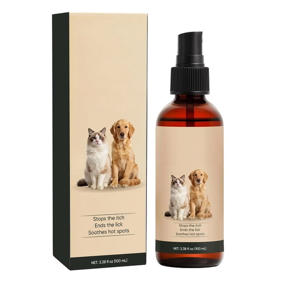 5 Packs Pet Itch Relief Spray for Dogs and Cats, Soothes Sensitive Skin & Stops Scratching, Postbiotic Formula for Daily Coat Care, Anti-Itch Solution for All Breeds, Fast-Absorbing Skin Support