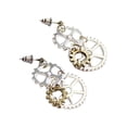 thumbnail image 2 of 1 par de pendientes de tuerca de engranaje gótico Steampunk, pendientes de oreja asimétrica, joyería de club Fernando Pendientes colgantes Vintage Gear, 2 of 8